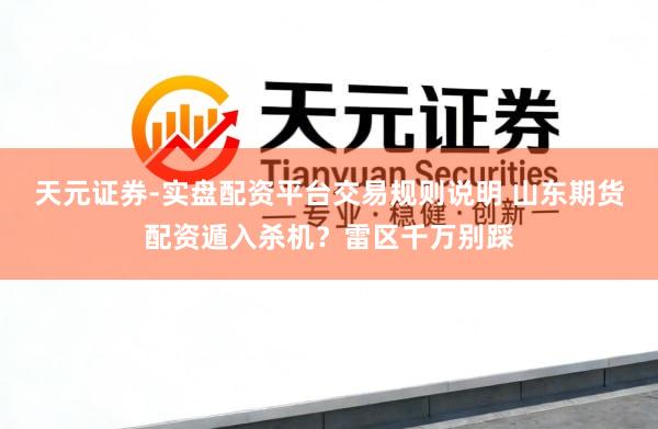 天元证券-实盘配资平台交易规则说明 山东期货配资遁入杀机？雷区千万别踩